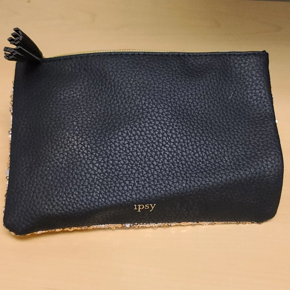 Ipsy Gold Sequin Makeup Bag